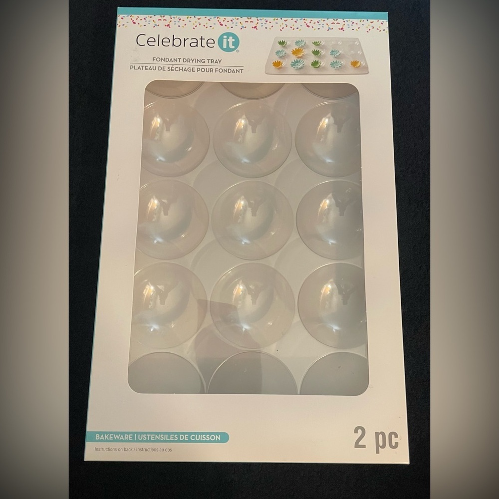 NIB Clear Dome Silicone Molding Drying Tray - 12 Cavities